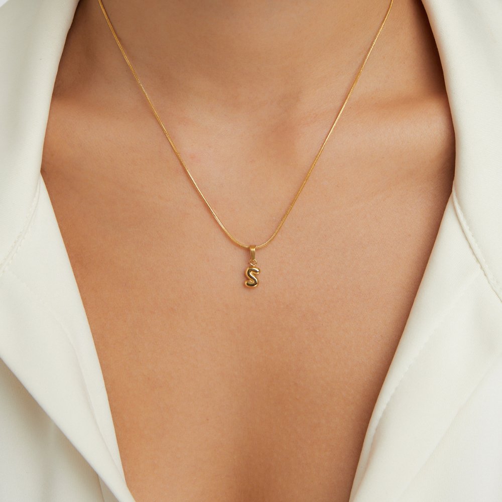 Preorder Bubble Initial Necklace – Ember + Grace Boutique